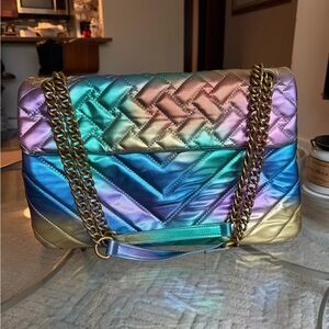 AKIRA TAKE CONTROL FAUX LEATHER PURSE IN MULTI